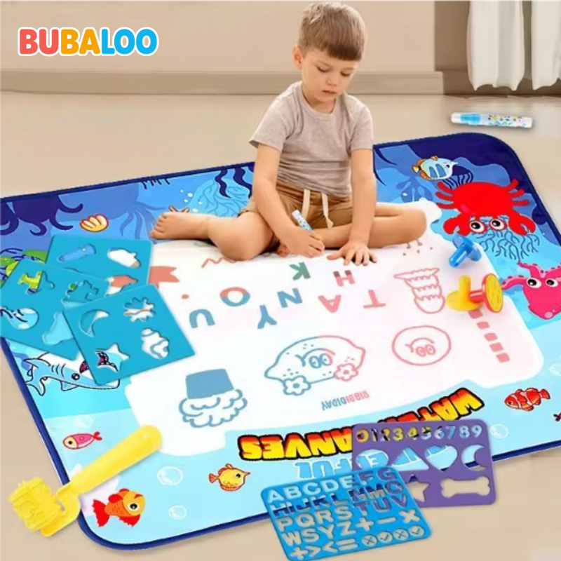 (FRETE GRÁTIS + 9 Brindes) Tapete Mágico aquático Extra Grande 100x80cm