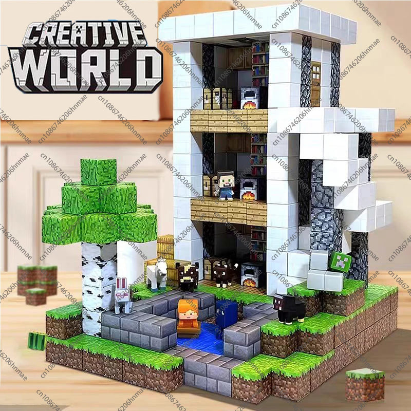 Mine World Magnetic Building Blocks Magnetic