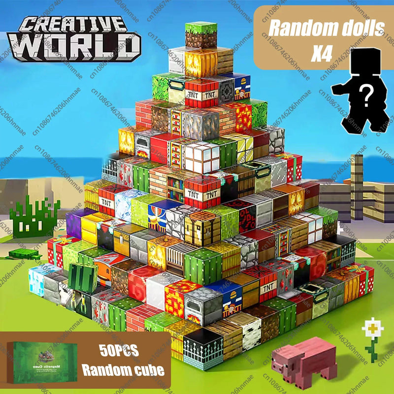 Mine World Magnetic Building Blocks Magnetic