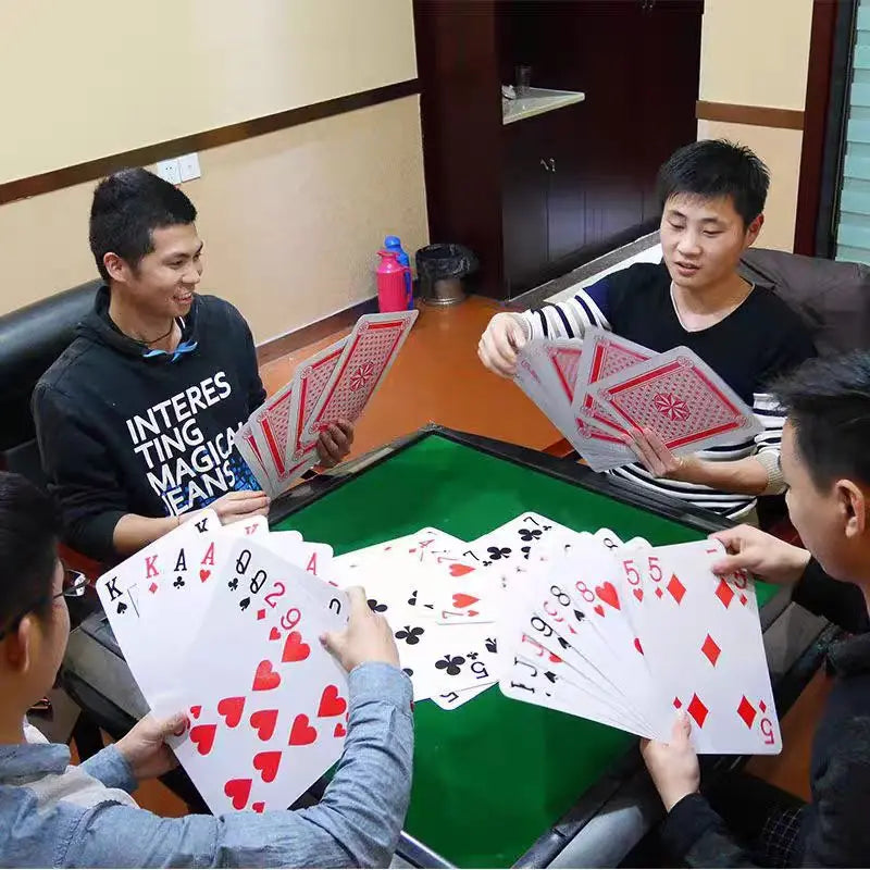 Cartas de pôquer grandes, 4 vezes maiores, para adultos e crianças