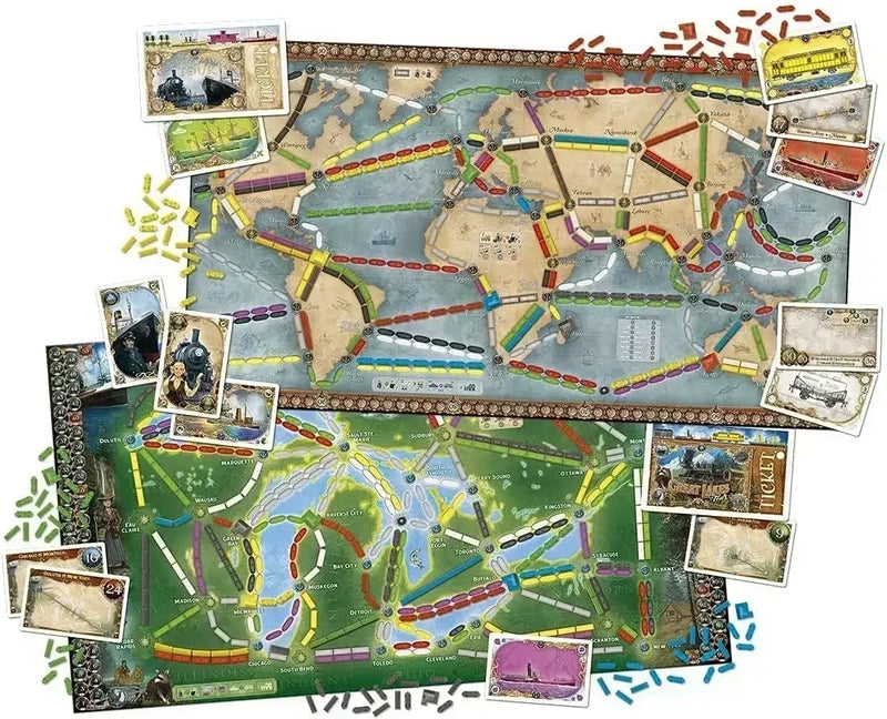Ticket to Ride Rails & Sails Jogo de tabuleiro Inglês Família Multijogador