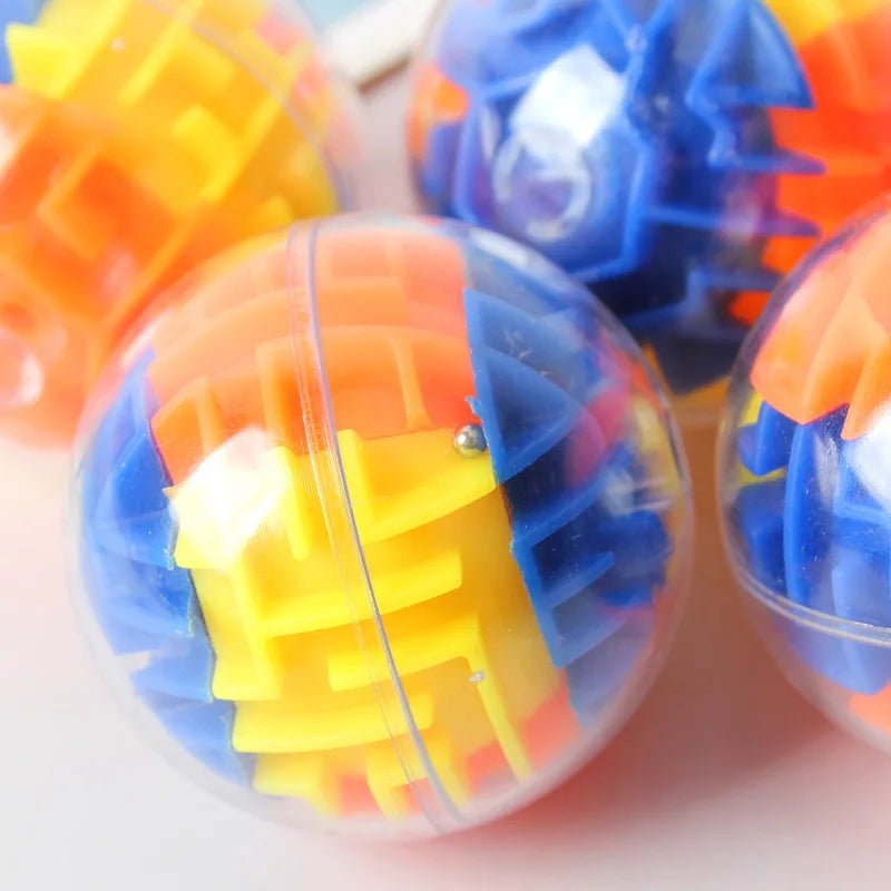 Cubo Mágico Labirinto 3D Quebra-cabeça Transparente de Seis Lados
