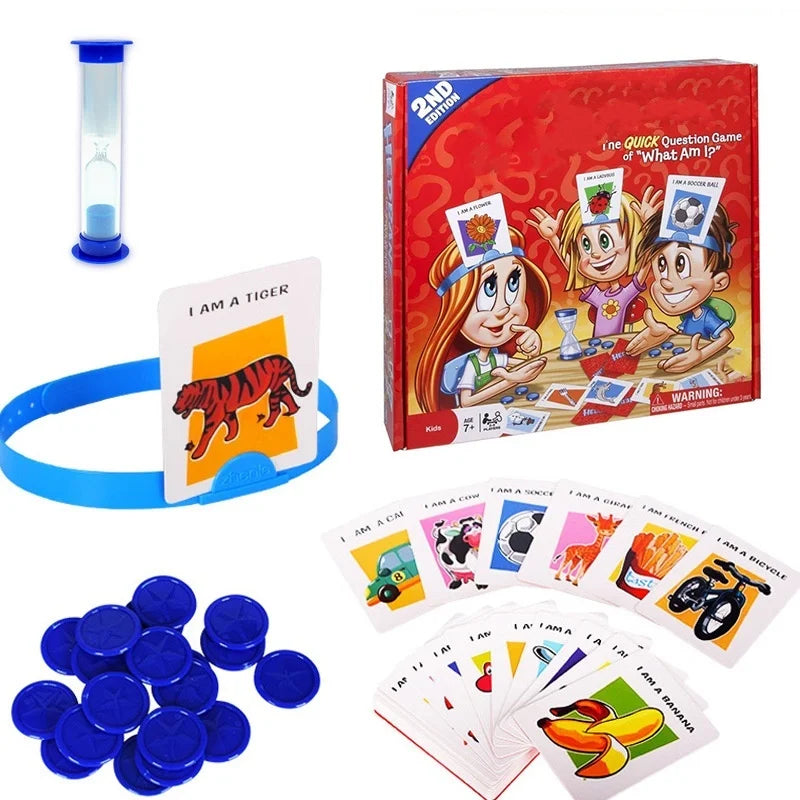 Jogo de tabuleiro de cartas engraçado para crianças