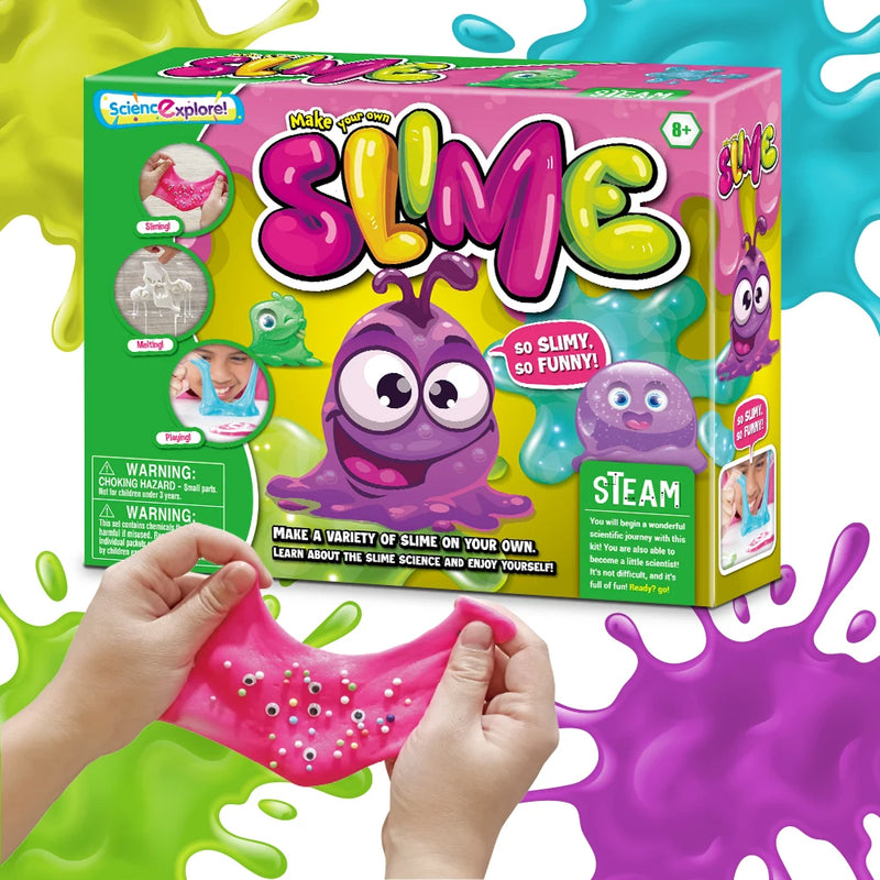 Novos kits para fazer slime, kits de experimentos científicos