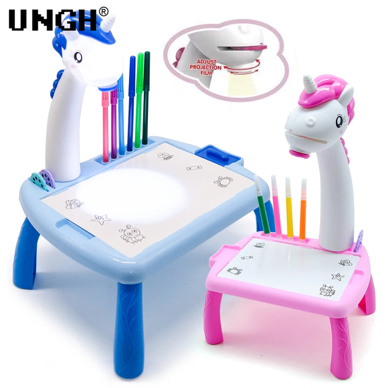 UNGH Crianças projetor LED mesa de desenho brinquedo pintura