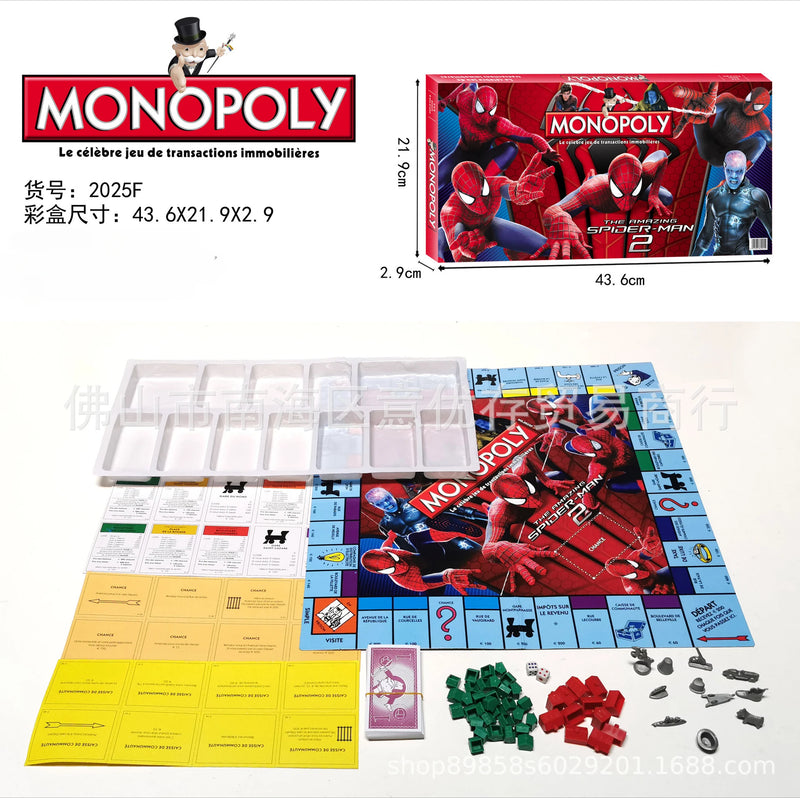 Jogo de tabuleiro francês Monopoly World Tour com cartas russas