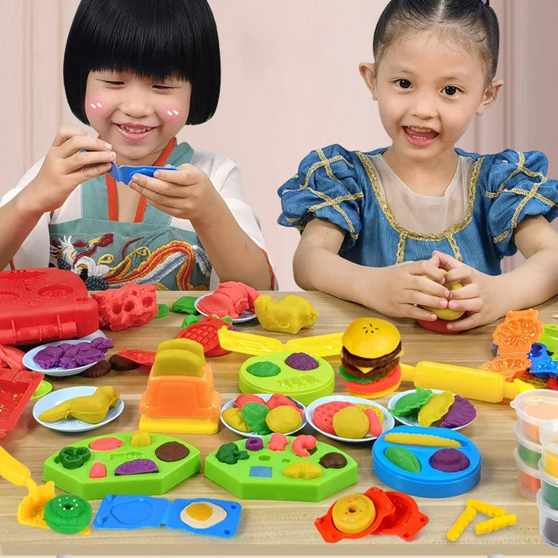 Brinquedo de argila colorida 3D para crianças