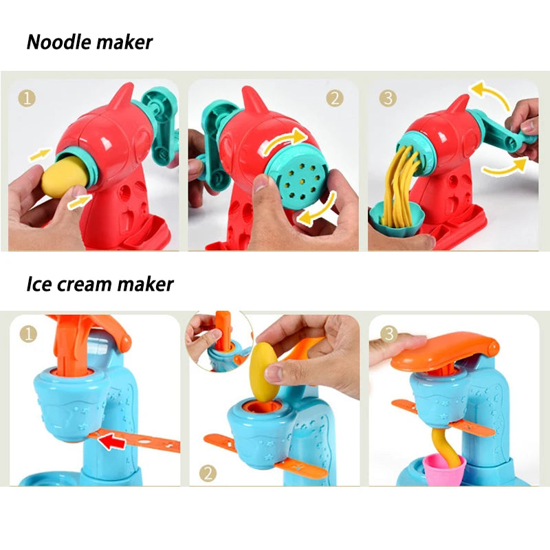 Brinquedo de argila colorida 3D para crianças
