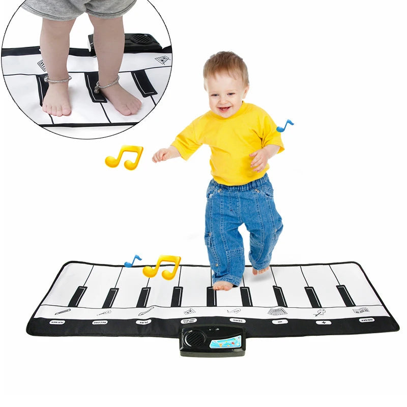 Tapete de piano para crianças, teclado fitness para crianças