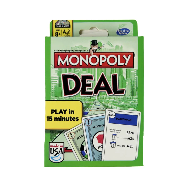 Monopoly Deal Jogo de cartas com dicas rápidas para famílias