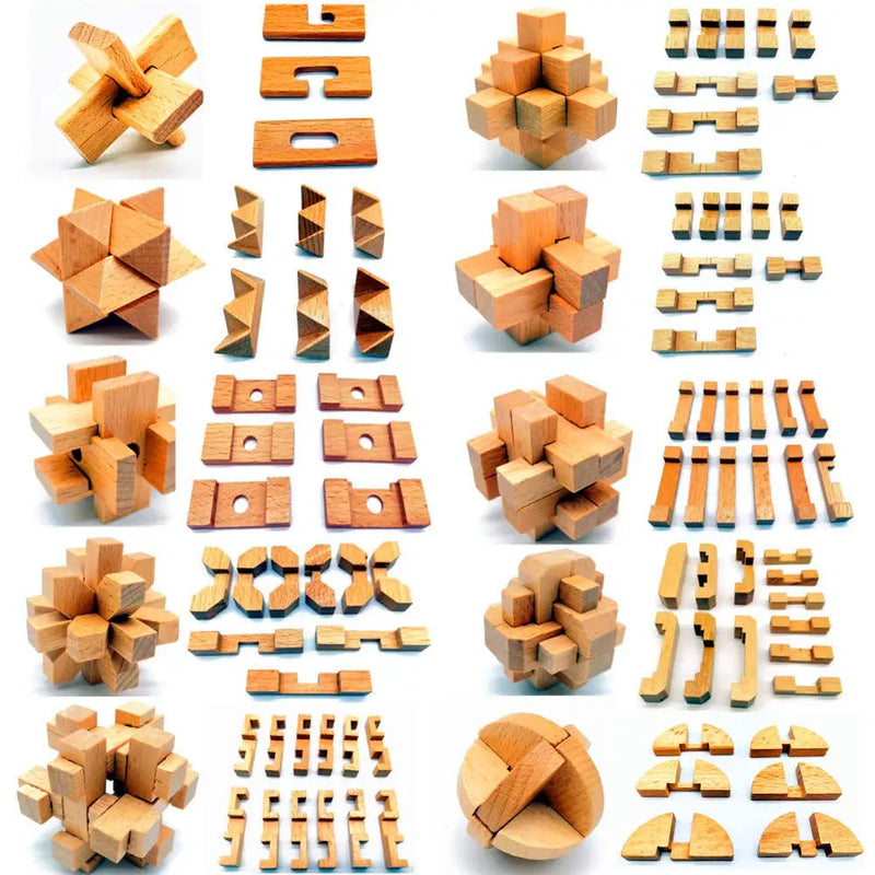 Quebra-cabeça de QI, brinquedo educacional para crianças, jogo de quebra-cabeça 3D