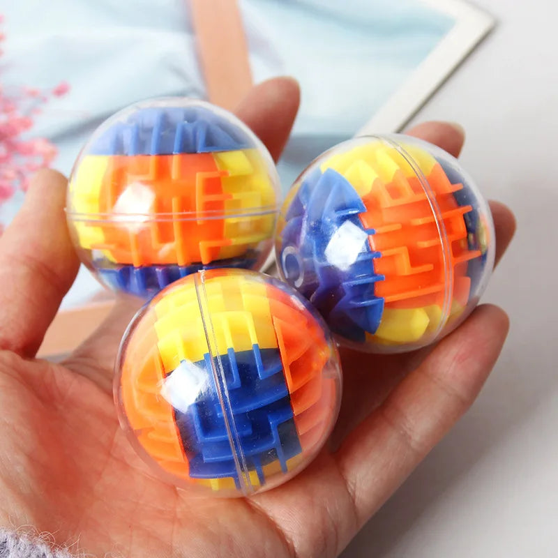 Cubo Mágico Labirinto 3D Quebra-cabeça Transparente de Seis Lados