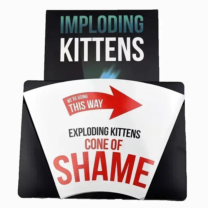Exploding Kittens 4 em 1 Conjunto de Jogo de Tabuleiro para Festa em Família