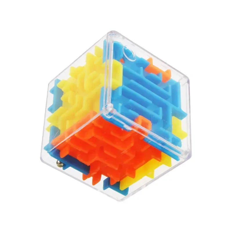 Cubo Mágico Labirinto 3D Quebra-cabeça Transparente de Seis Lados