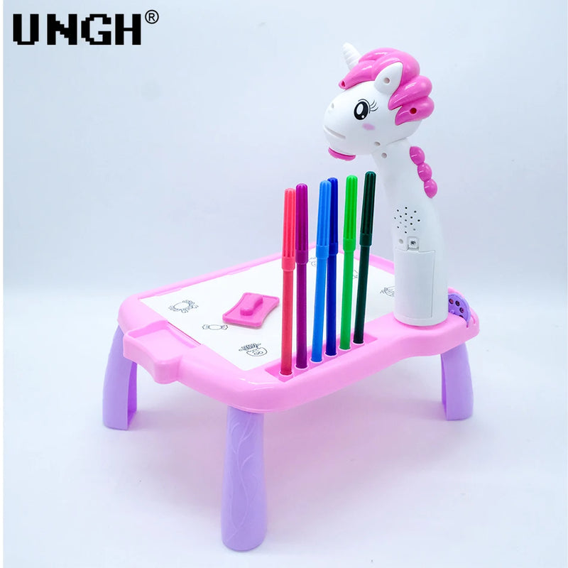 UNGH Crianças projetor LED mesa de desenho brinquedo pintura