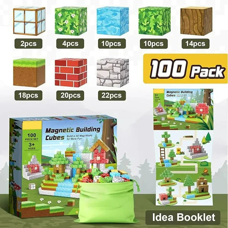 Mine World Magnetic Building Blocks Magnetic