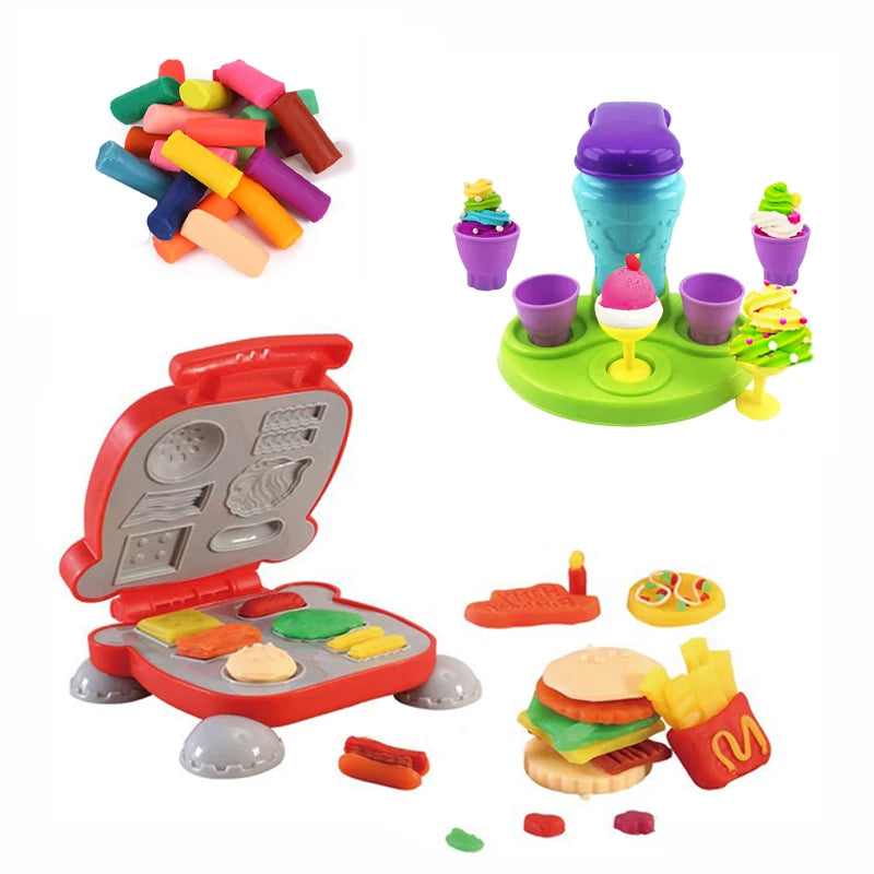 Brinquedo de argila colorida 3D para crianças