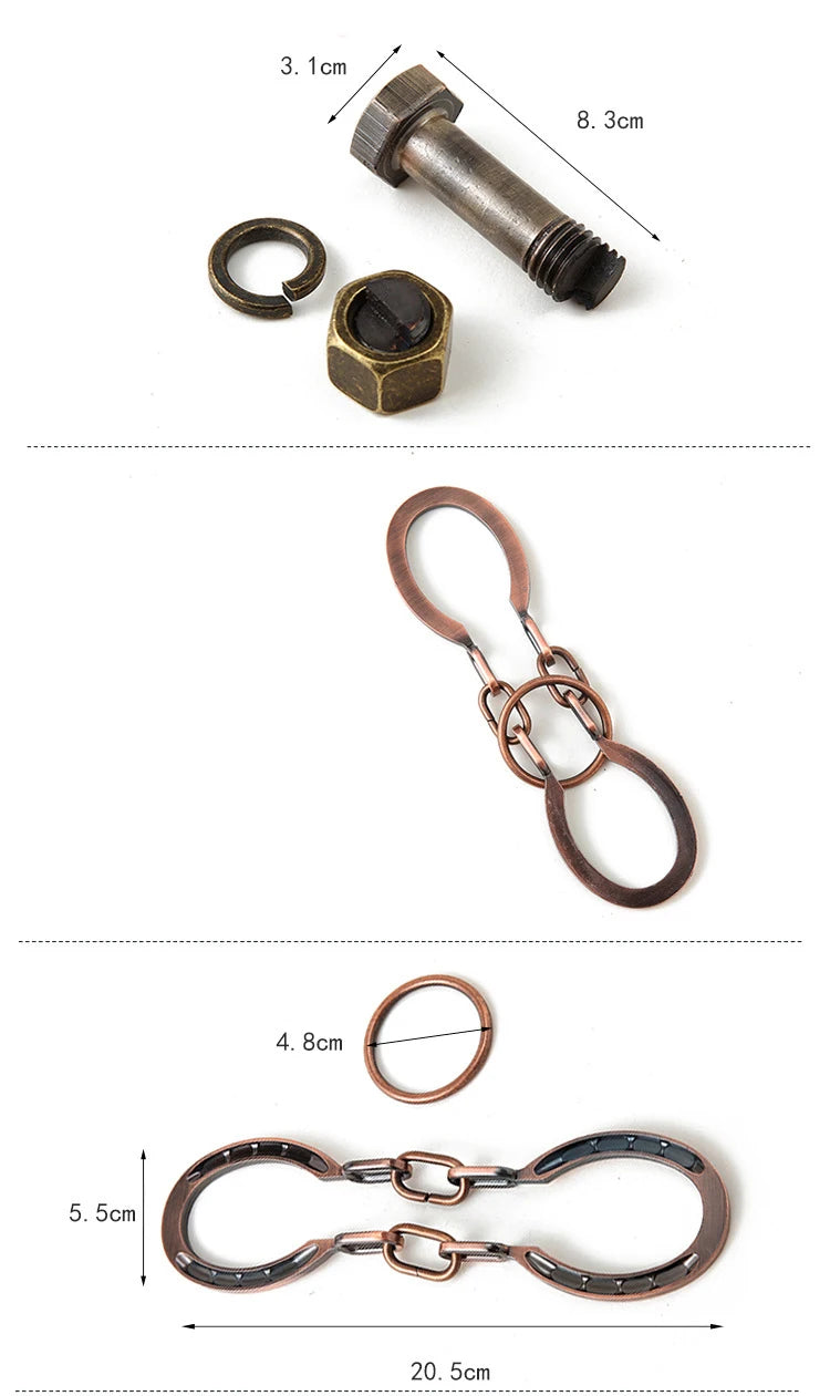 Quebra-cabeças de metal criativo clássico QI, quebra-cabeças mágicos e desconcertantes