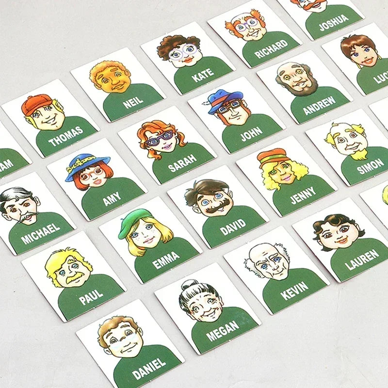 Adivinhe quem eu sou jogo de tabuleiro interação pai-filho