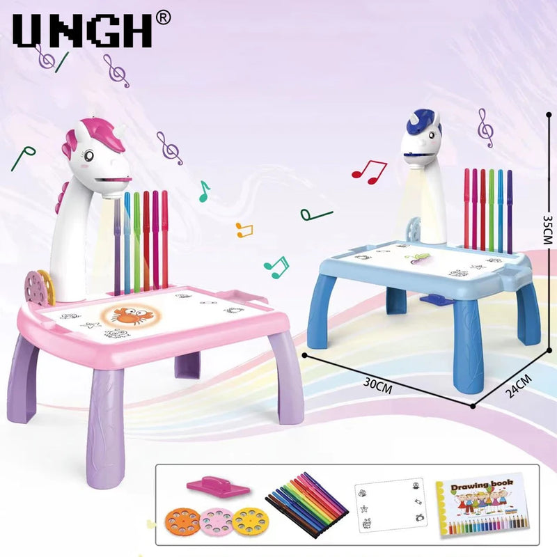 UNGH Crianças projetor LED mesa de desenho brinquedo pintura