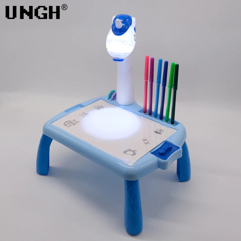 UNGH Crianças projetor LED mesa de desenho brinquedo pintura