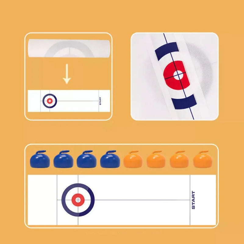 Jogo de curling de mesa dobrável Mini brinquedos interativos