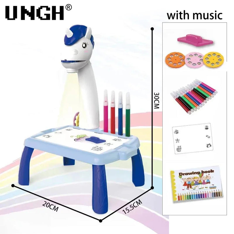UNGH Crianças projetor LED mesa de desenho brinquedo pintura