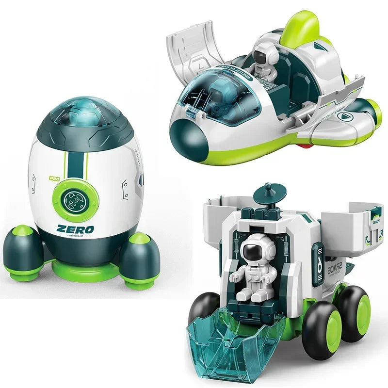 Carro de brinquedo espacial quebra-cabeça infantil