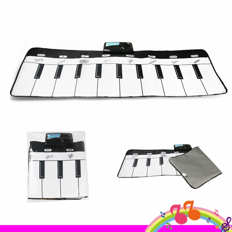 Tapete de piano para crianças, teclado fitness para crianças