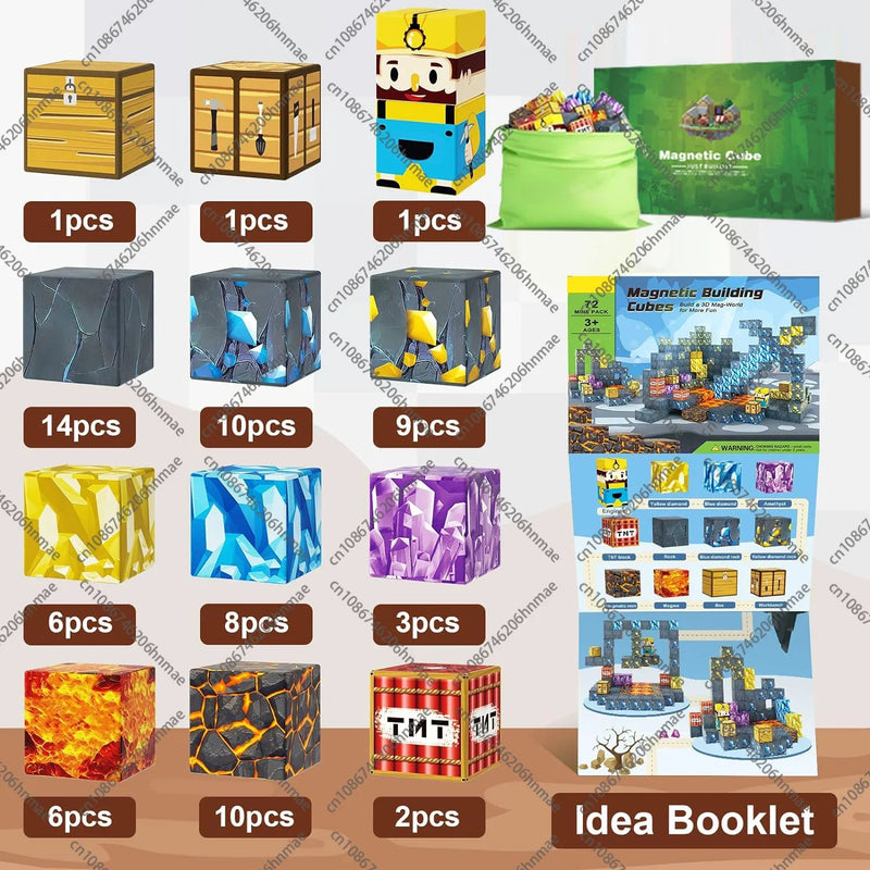 Mine World Magnetic Building Blocks Magnetic
