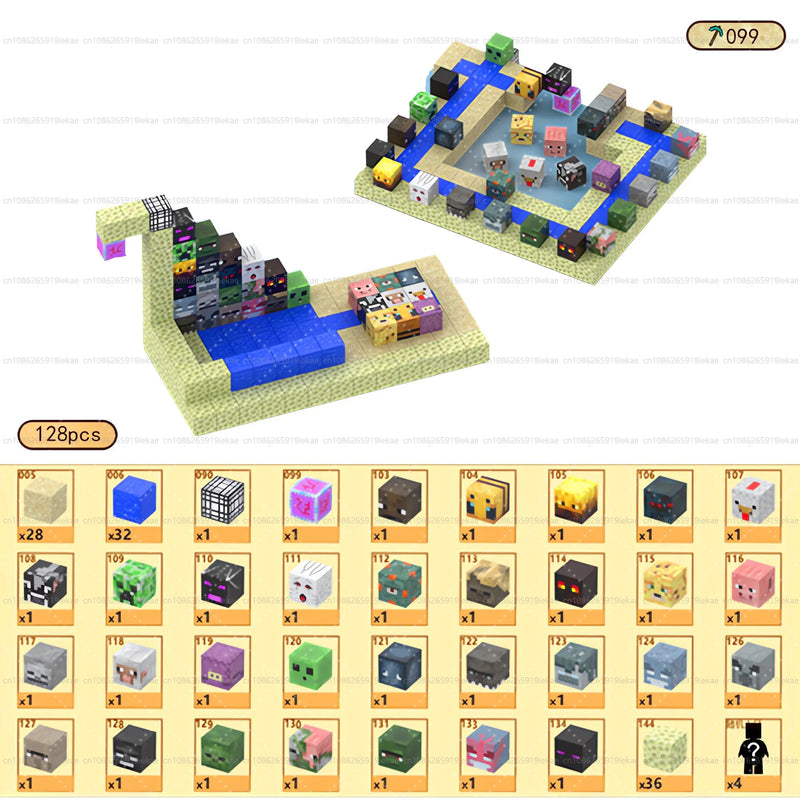 Mine World Magnetic Building Blocks Magnetic