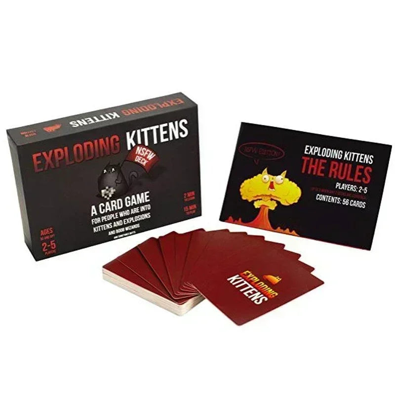 Exploding Kittens 4 em 1 Conjunto de Jogo de Tabuleiro para Festa em Família