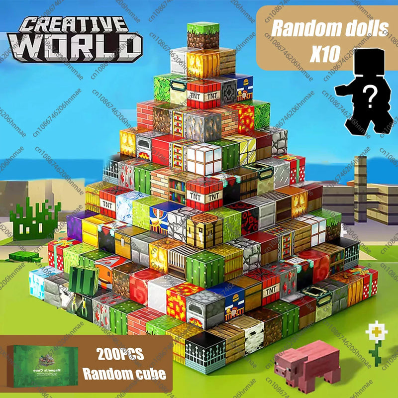Mine World Magnetic Building Blocks Magnetic