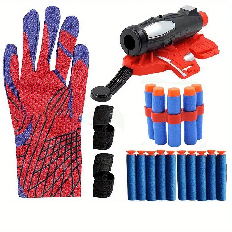 Luvas de aranha AIUAZA, brinquedo lançador de teias para crianças - 15 dardos