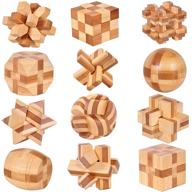 Quebra-cabeça de QI, brinquedo educacional para crianças, jogo de quebra-cabeça 3D