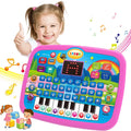 Tablet de brinquedo educativo para crianças, alfabetização, matemática e música para maiores de 3 anos
