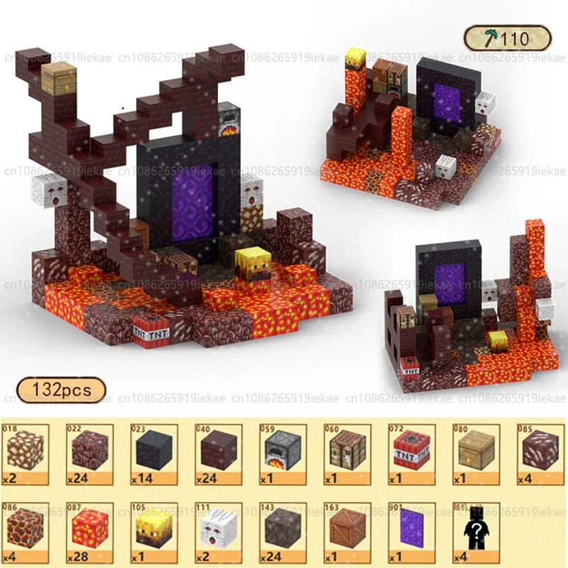 Mine World Magnetic Building Blocks Magnetic