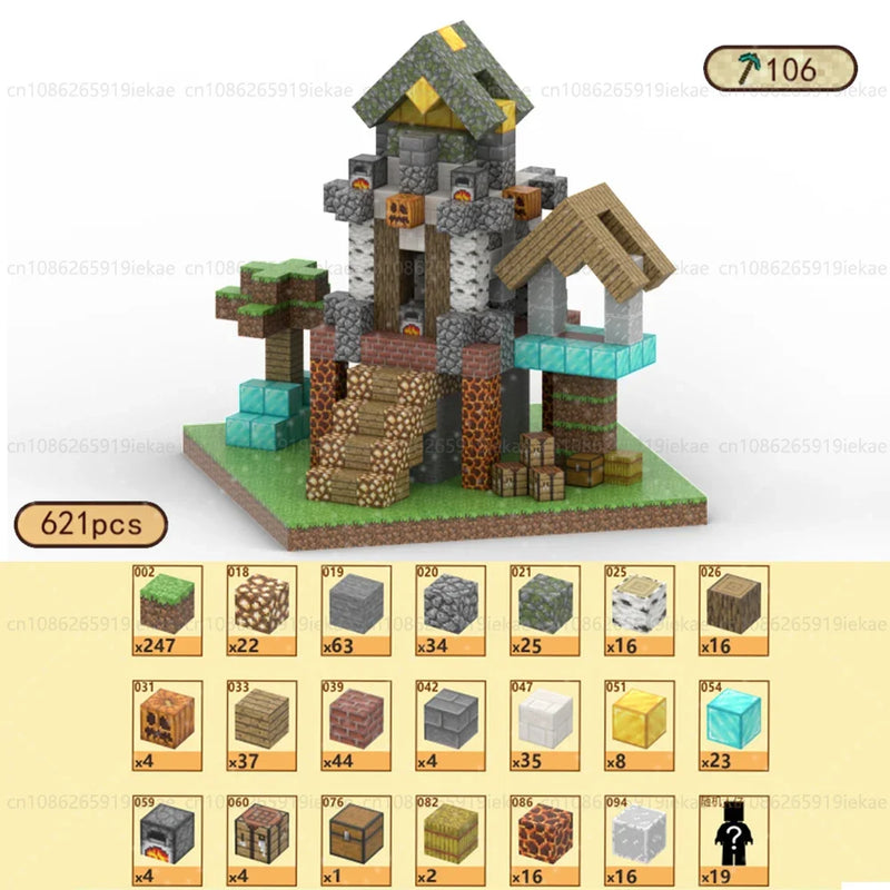 Mine World Magnetic Building Blocks Magnetic