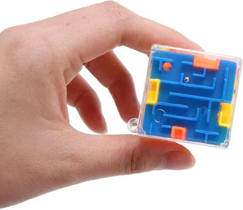 Cubo Mágico Labirinto 3D Quebra-cabeça Transparente de Seis Lados