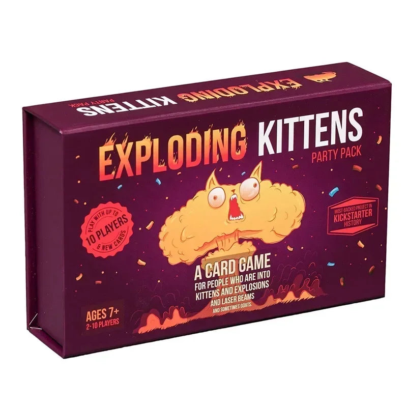 Exploding Kittens 4 em 1 Conjunto de Jogo de Tabuleiro para Festa em Família