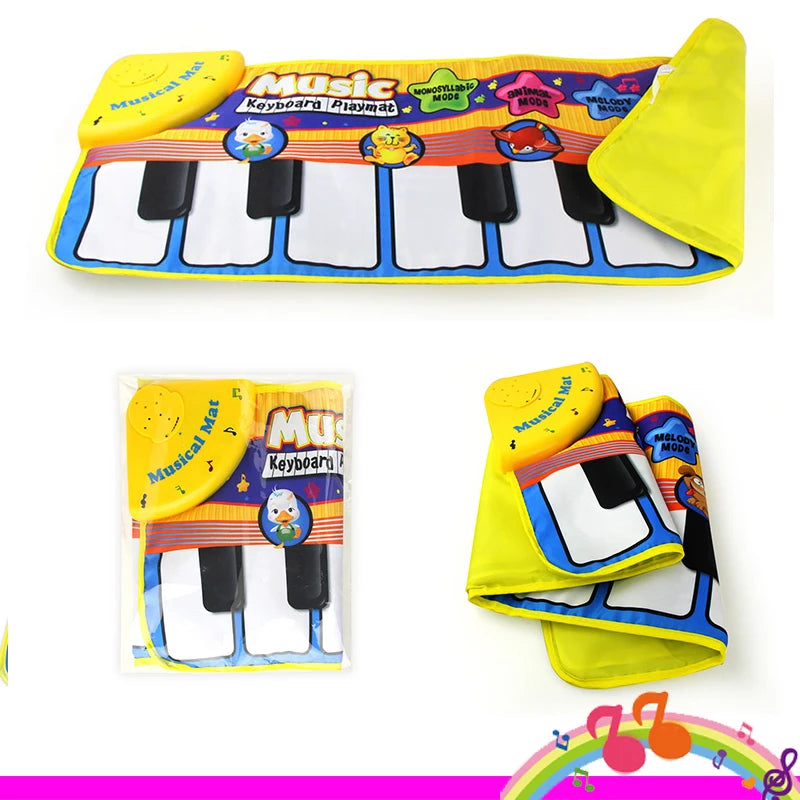 Tapete de piano para crianças, teclado fitness para crianças