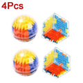 Cubo Mágico Labirinto 3D Quebra-cabeça Transparente de Seis Lados