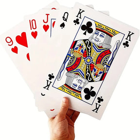 Cartas de pôquer grandes, 4 vezes maiores, para adultos e crianças