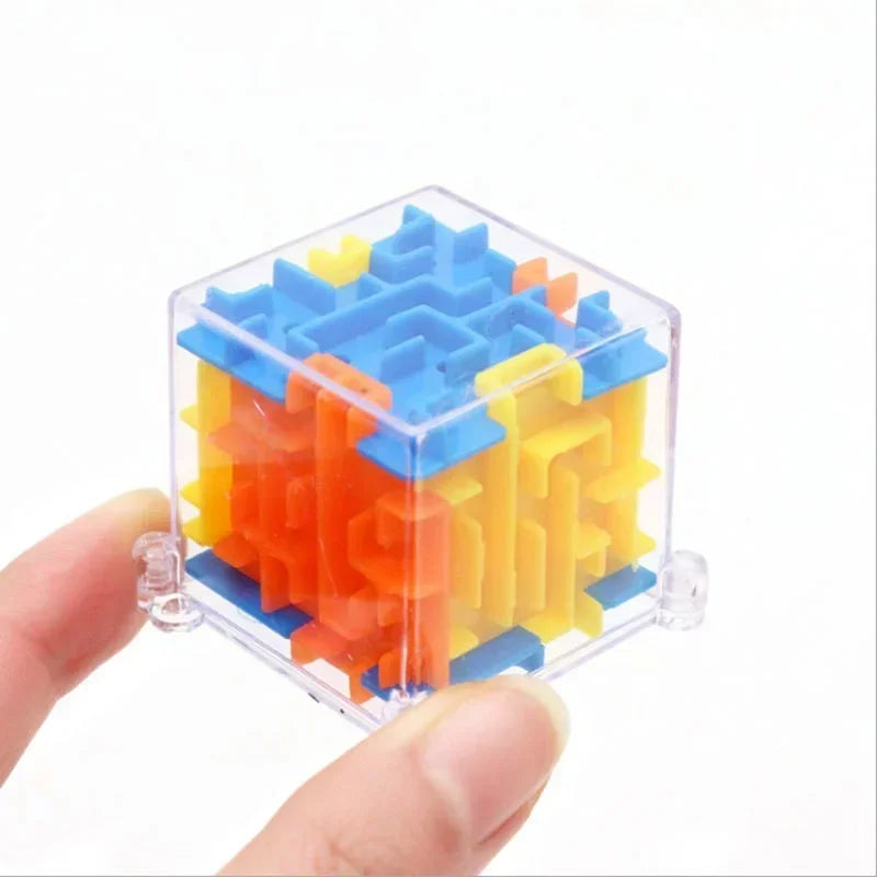 Cubo Mágico Labirinto 3D Quebra-cabeça Transparente de Seis Lados