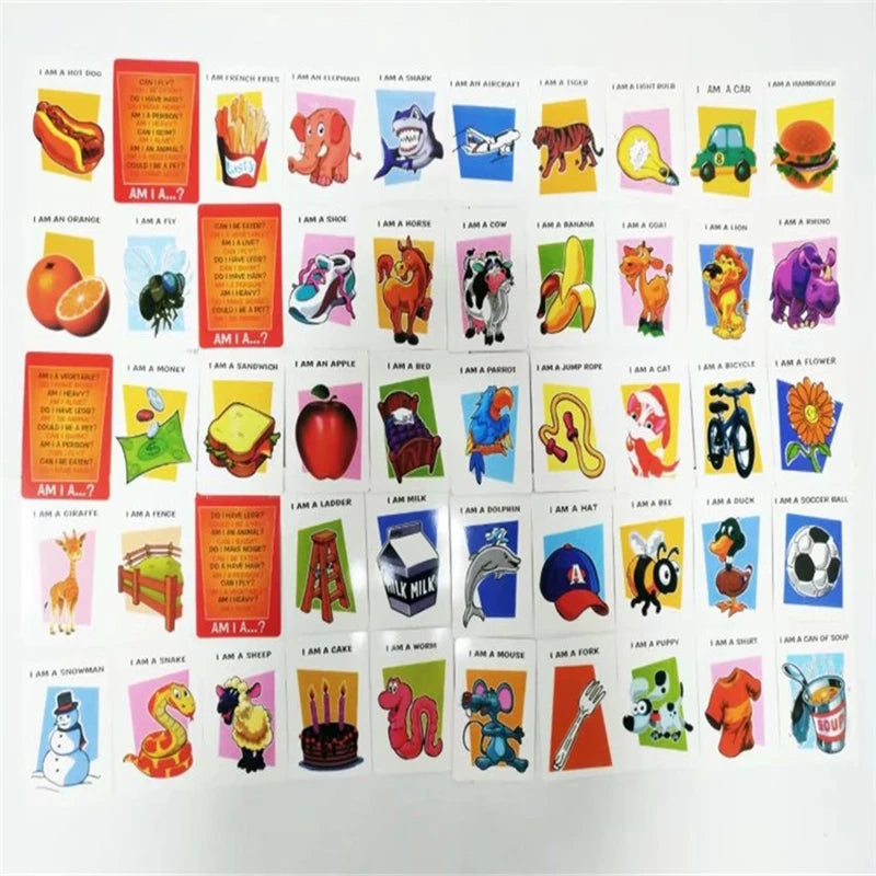Jogo de tabuleiro de cartas engraçado para crianças