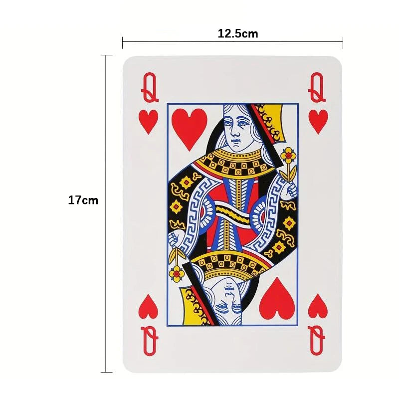 Cartas de pôquer grandes, 4 vezes maiores, para adultos e crianças
