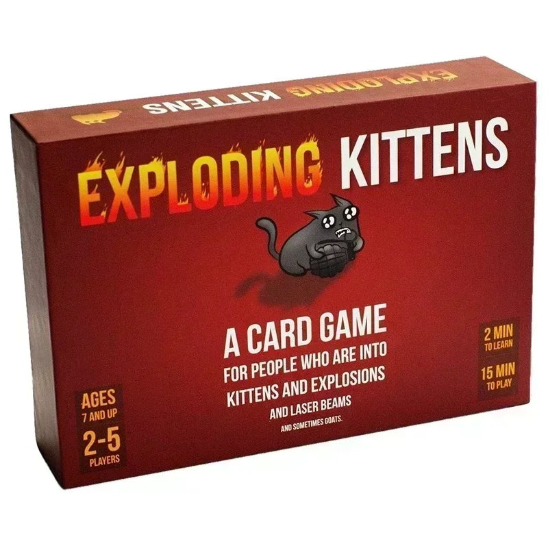 Exploding Kittens 4 em 1 Conjunto de Jogo de Tabuleiro para Festa em Família