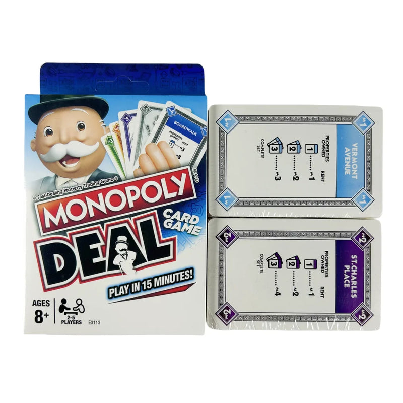 Monopoly Deal Jogo de cartas com dicas rápidas para famílias